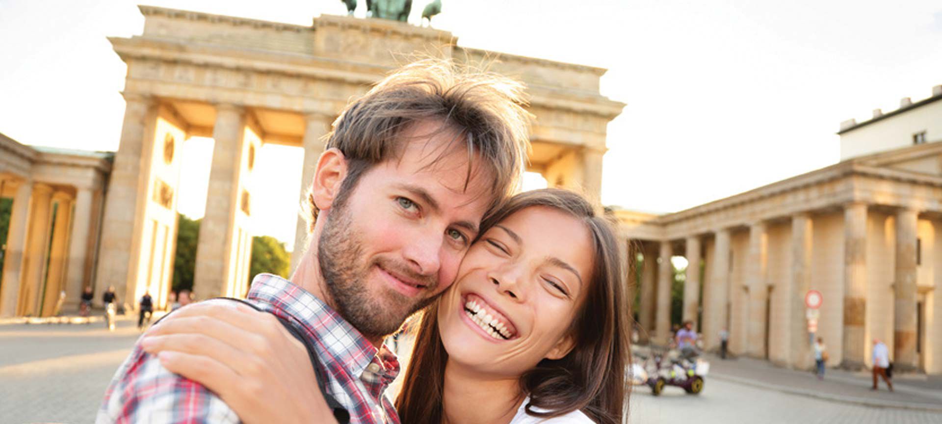 Couple touring Berlin Germany