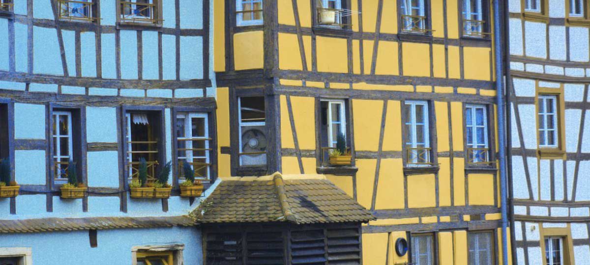 Colorful timbered houses of Alsace France
