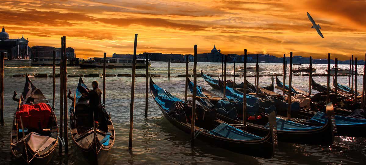 Sunset in Venice Italy
